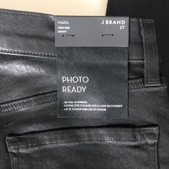 J Brand x Halpern Fringe Stellar Jeans Skinny Black Size 26 NWT - Picture 9 of 12